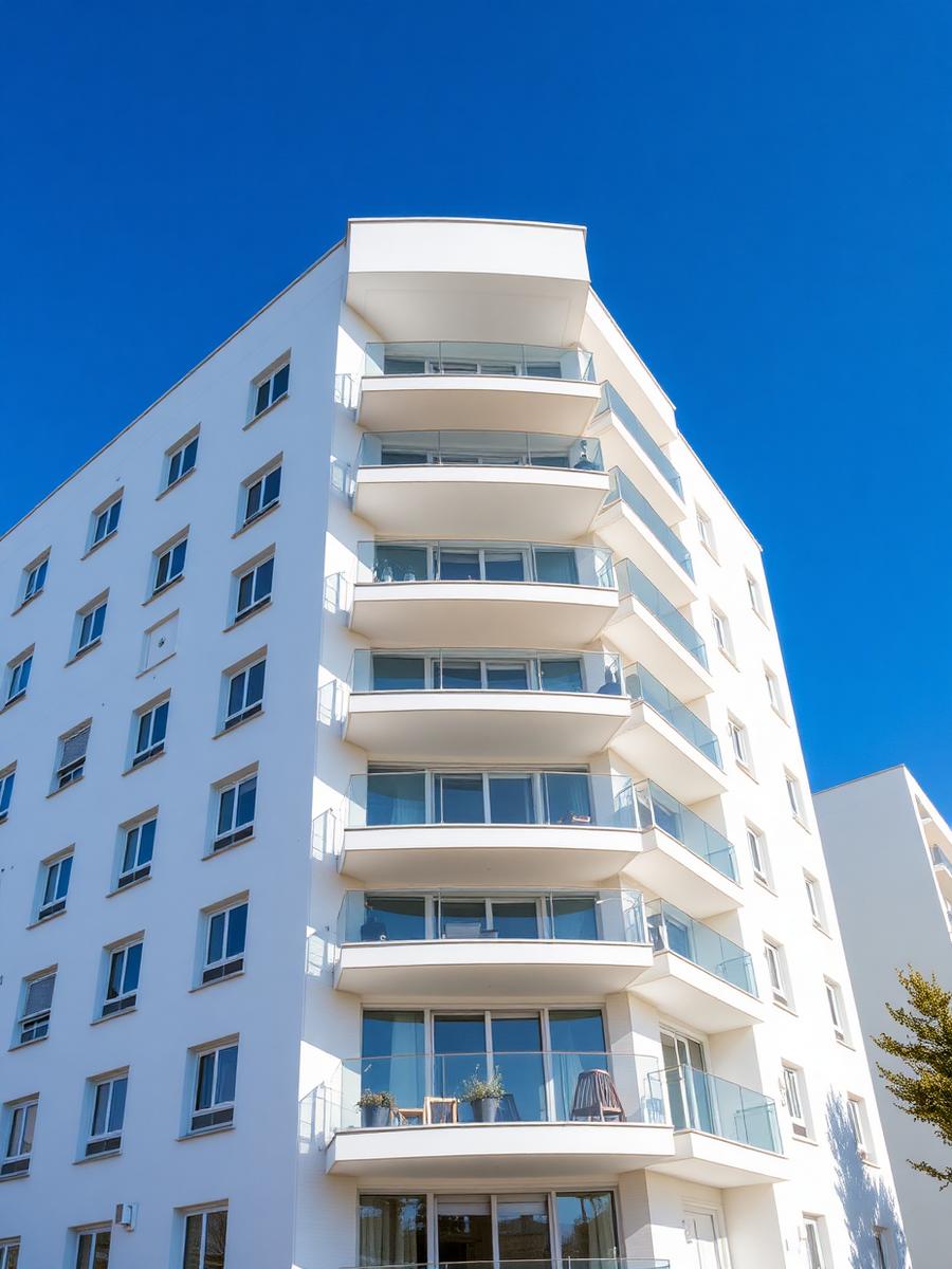 Modern apartment building exterior